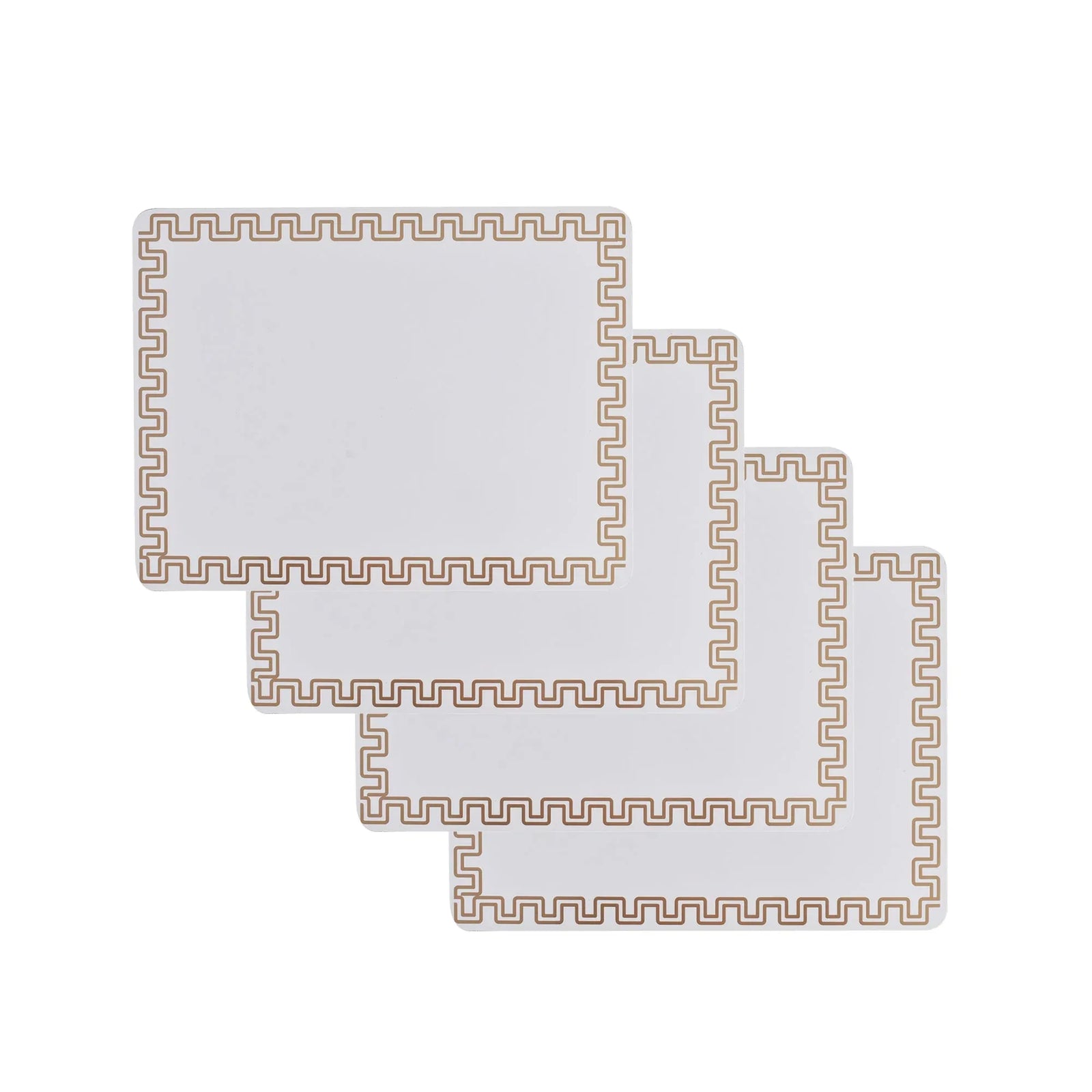 4 Pcs Clevinger MD Placemats Gold Border