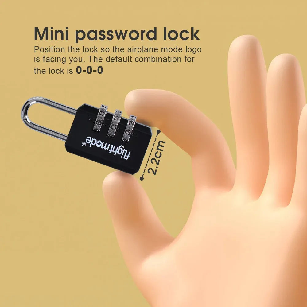 2 Pcs Combination 3 Dial Smooth Padlocks