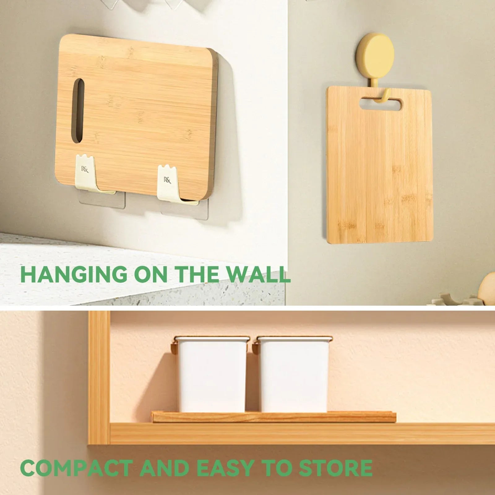 3 Pcs Bamboo Cheese Cutting & Serving Chopping Board Set