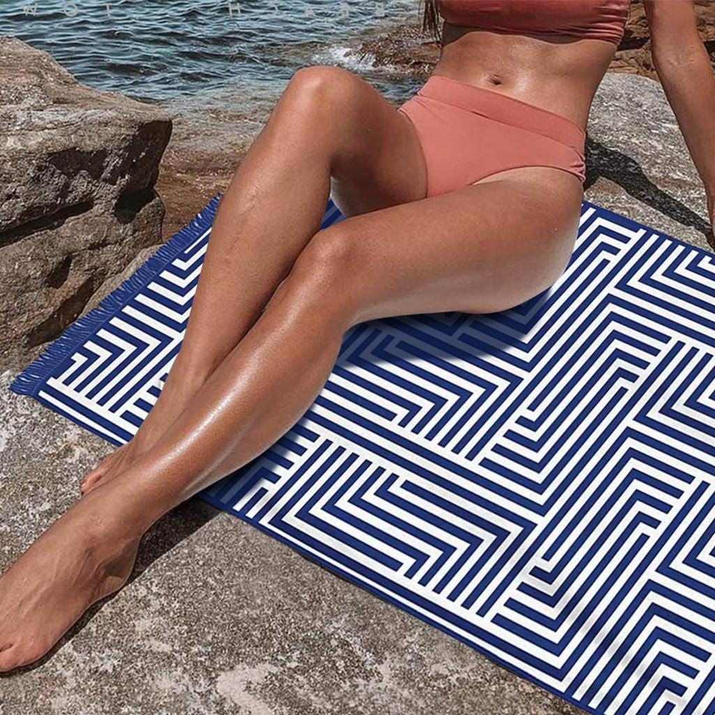 Rectangular Beach Towel with Tassel