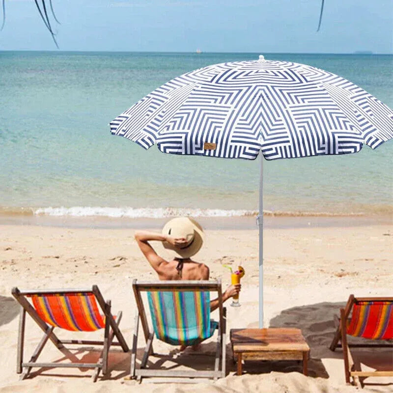 Lazy Dayz 1.8m Tiltable Beach Umbrella with Carry Bag - Makena