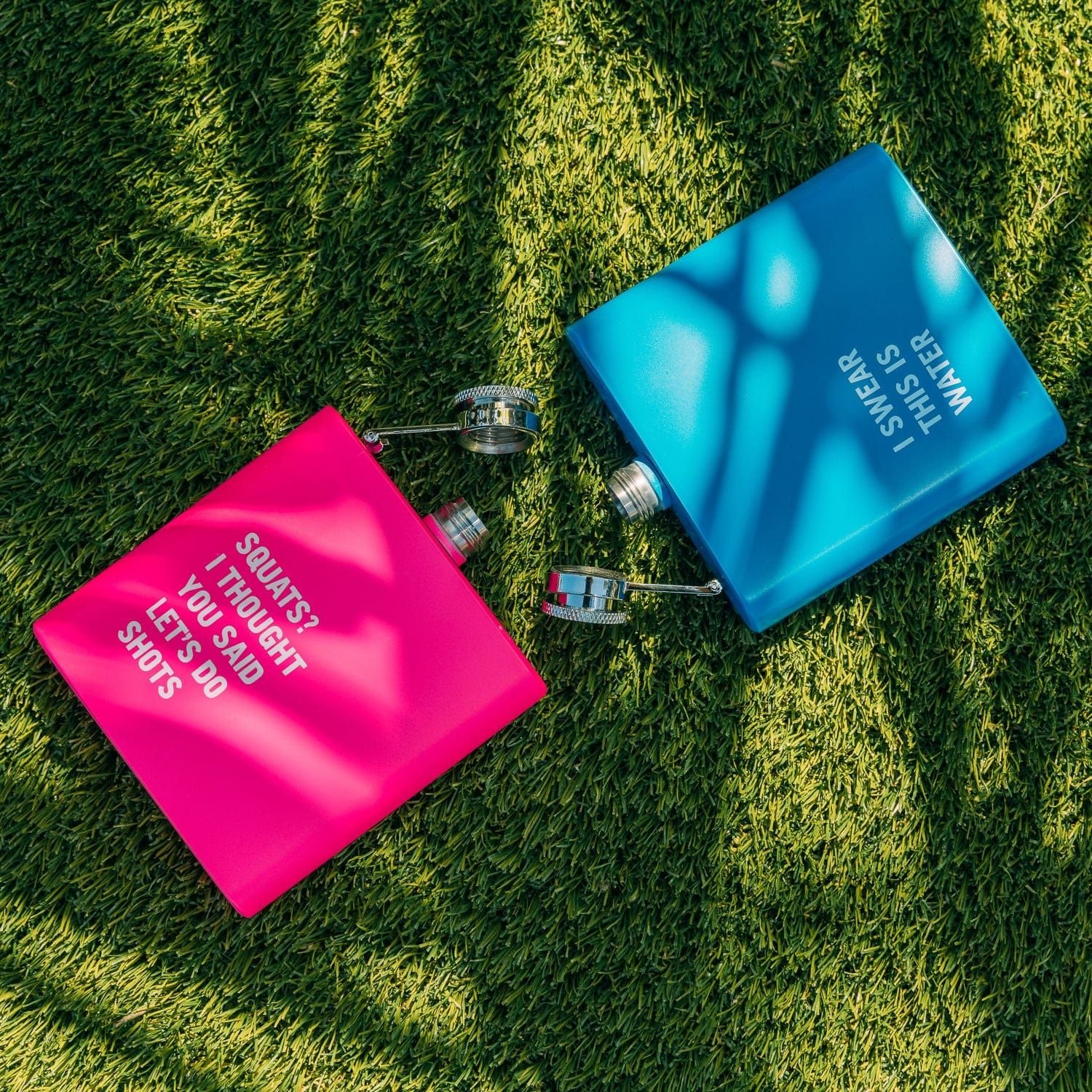 2 Pcs Stainless Steel Hip Flask (175?ml Each) – Funny Quotes, 4 Super?Bright Colours