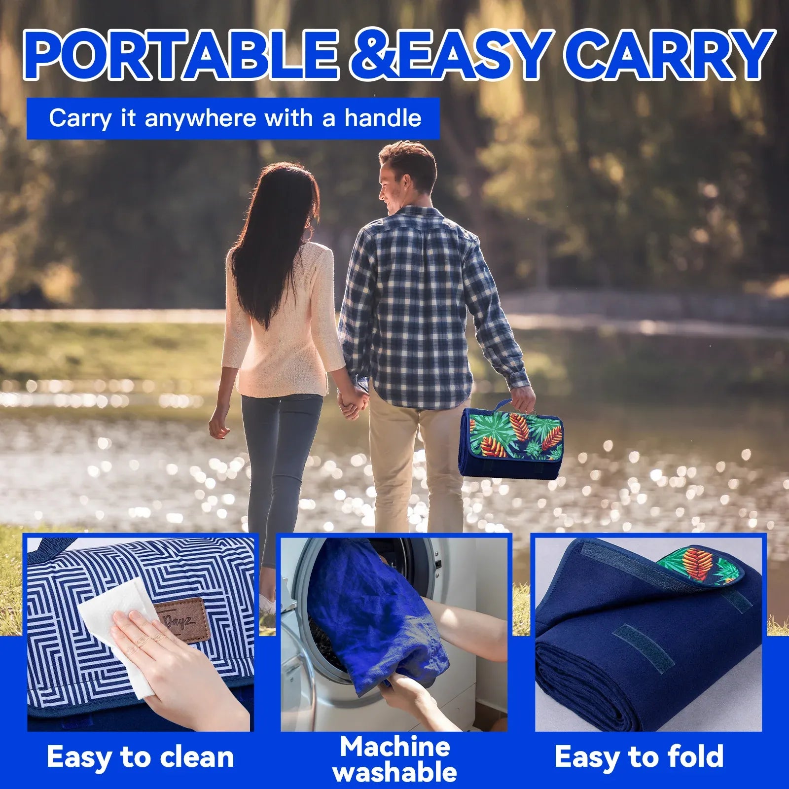 Lazy Dayz Fleece Picnic Rug - Makena