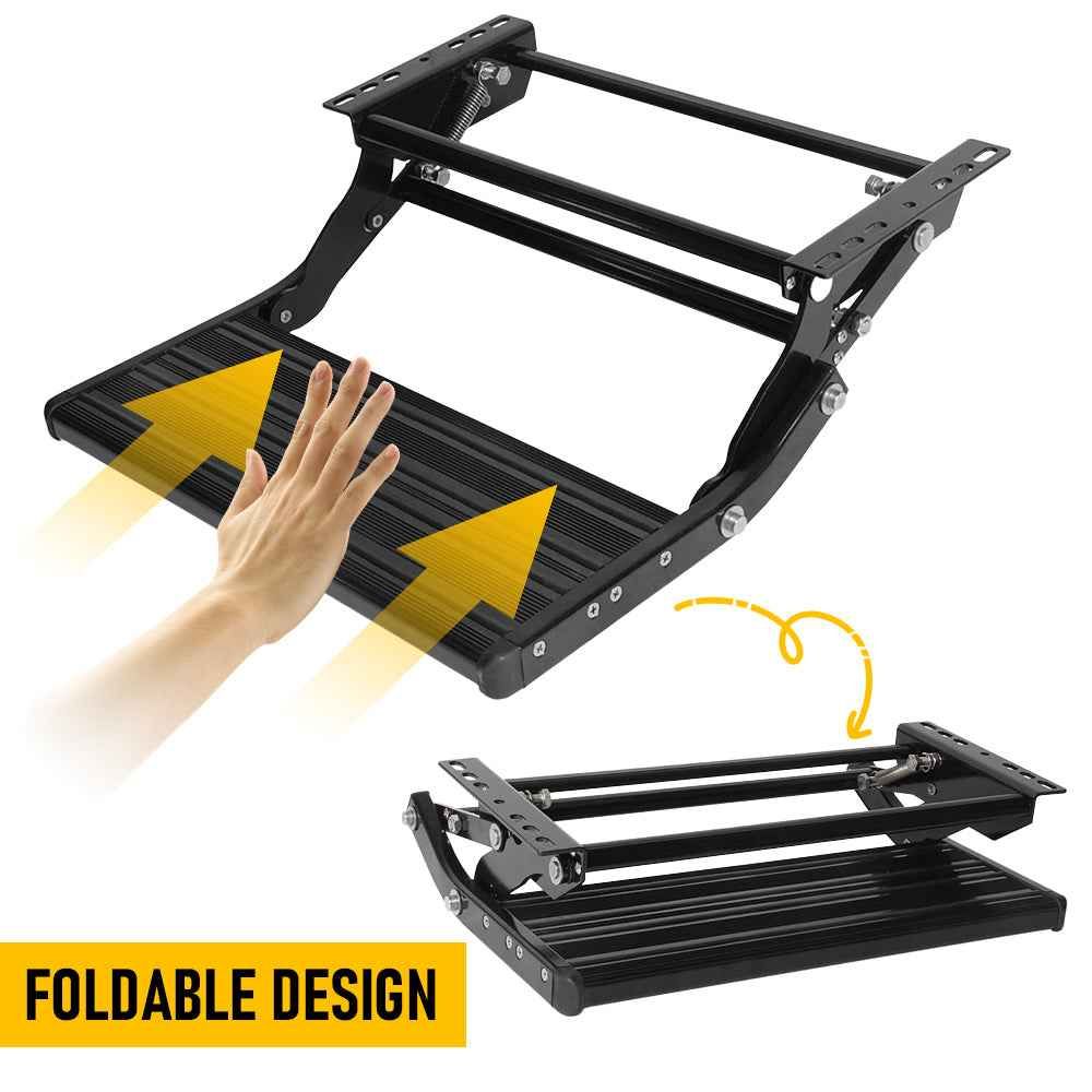 Heavy Duty Pull-Out Caravan Step, Folding Aluminium RV Step(57x55x17cm)