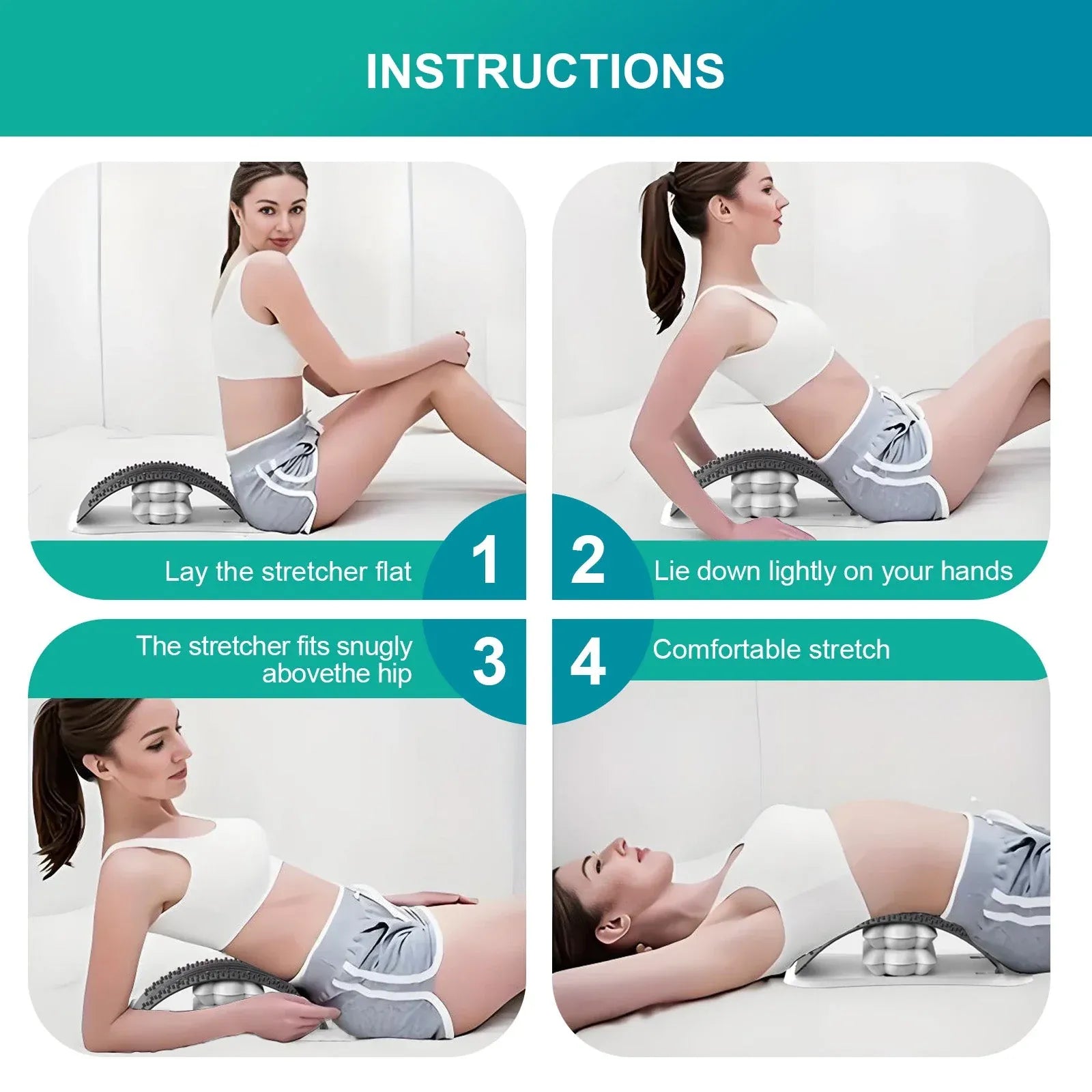 Adjustable Air Lumbar Spine Reliever – Inflatable Back Stretcher with Acupressure & Magnets