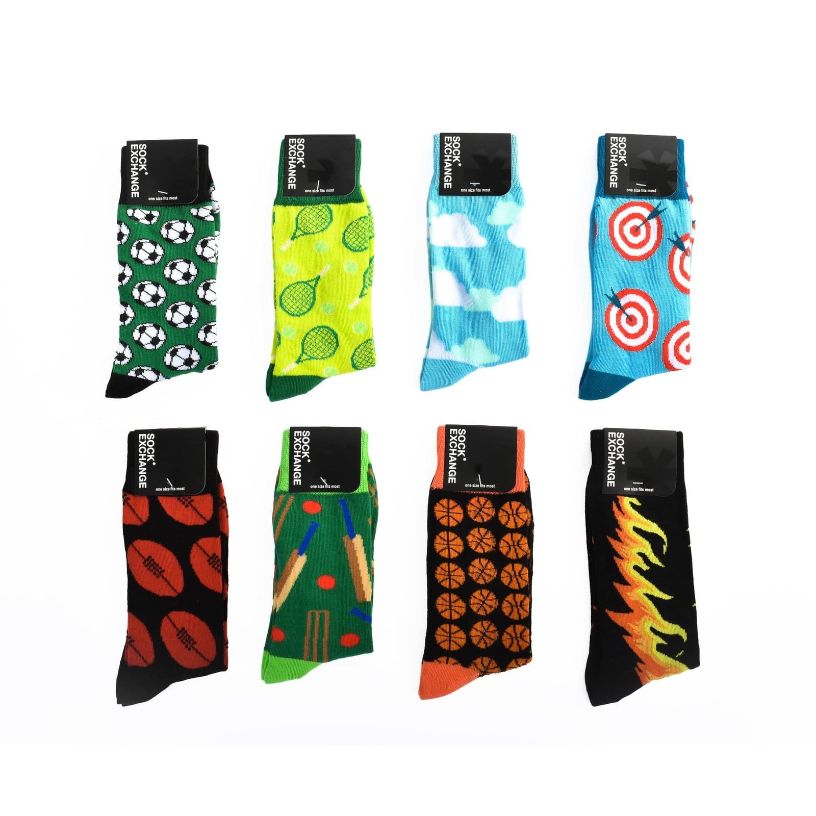 8 Pairs Fashion Novelty Funny Socks one Size 5-13 Men Socks Women Socks #4