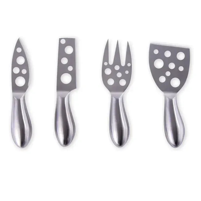 4 Pcs Clevinger Hobson Stainless Steel Cheese Knife Set With Magnetic Block