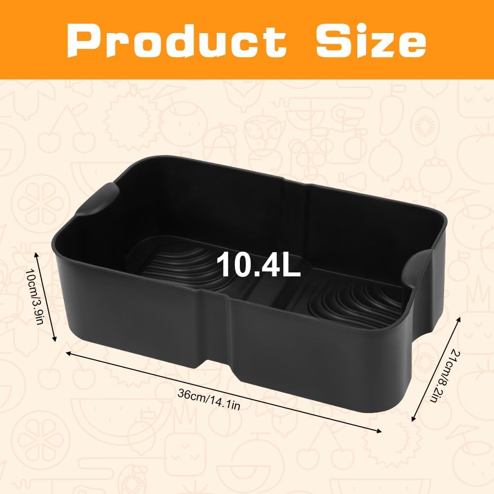 Silicone Molds for Air Fryer, Ninja Flex Drawer Air Fryer, Reusable for 10.4L