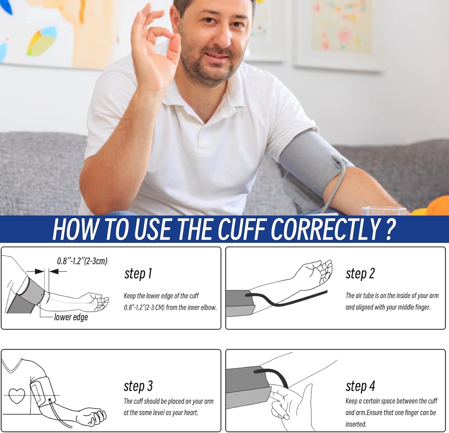 Omron 9201d-21201d XL Blood Pressure Cuff 22-52 cm Gray Adult Compatible