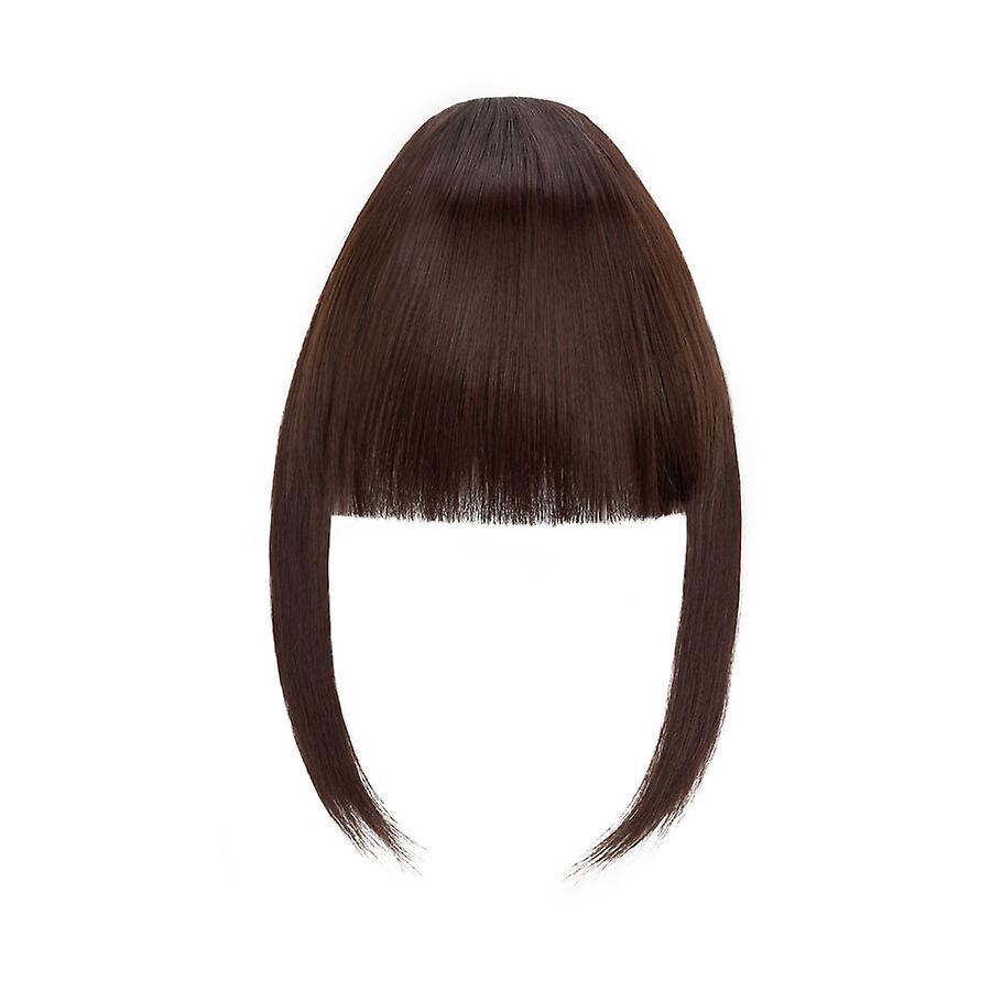 Clip In Hair Bangs Extensions 28cm Medium Brown French Stylish Hair Pieces