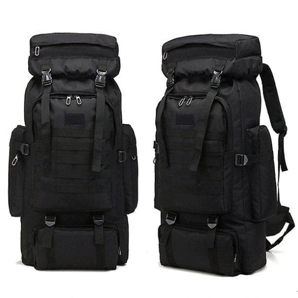 80L Military Tactical Backpack Waterproof Fishing Bag Multifunctional Bag for Adults Outdoor Sports Climbing Camping Black