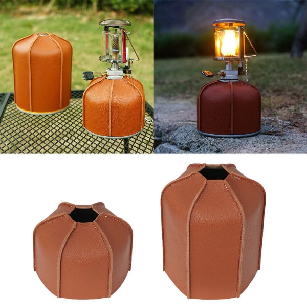 Gas Tank Protector Cylinder PU Leather Gas Tank Protective Case Propane Gas Cylinder Protection Gas Fuel Tanks Gas Tank Protection 450g