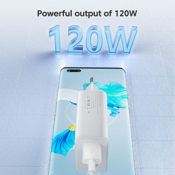 120W USB C Fast Charger Huawei Samsung Xiaomi Compatible with QC3.0 Type C Cable 10A EU White