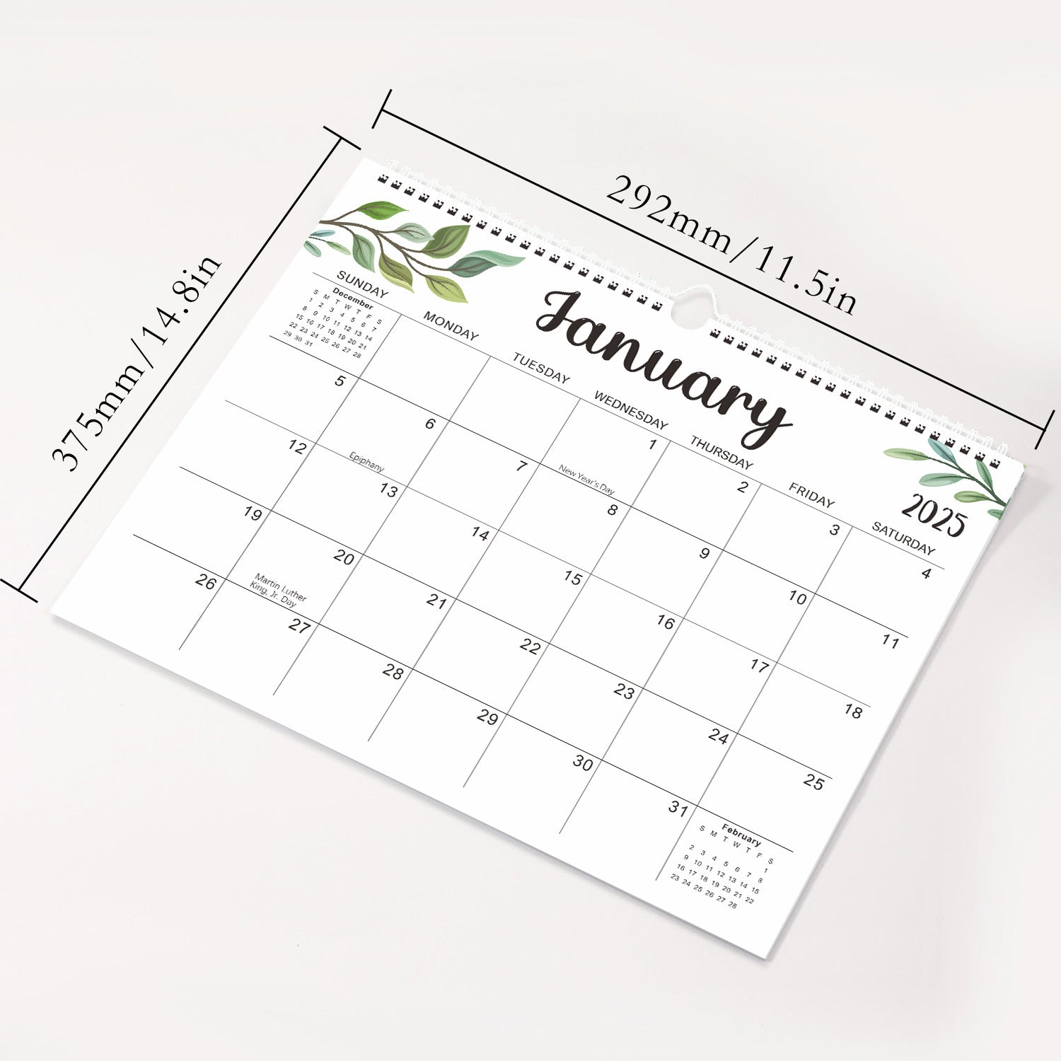 2025 Calendar - 14.5 x 11.4 inch 2025 Wall Calendar in Progress