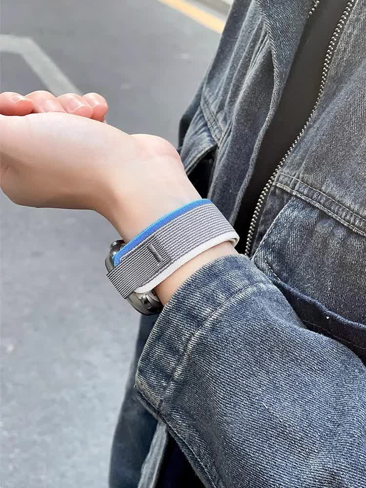 Trail Strap Compatible with Apple Watch Ultra 2 Series 9 8 7 6 5 3 for 49mm 45mm 44mm 42mm 41mm 40mm 38mm in Orange Beige