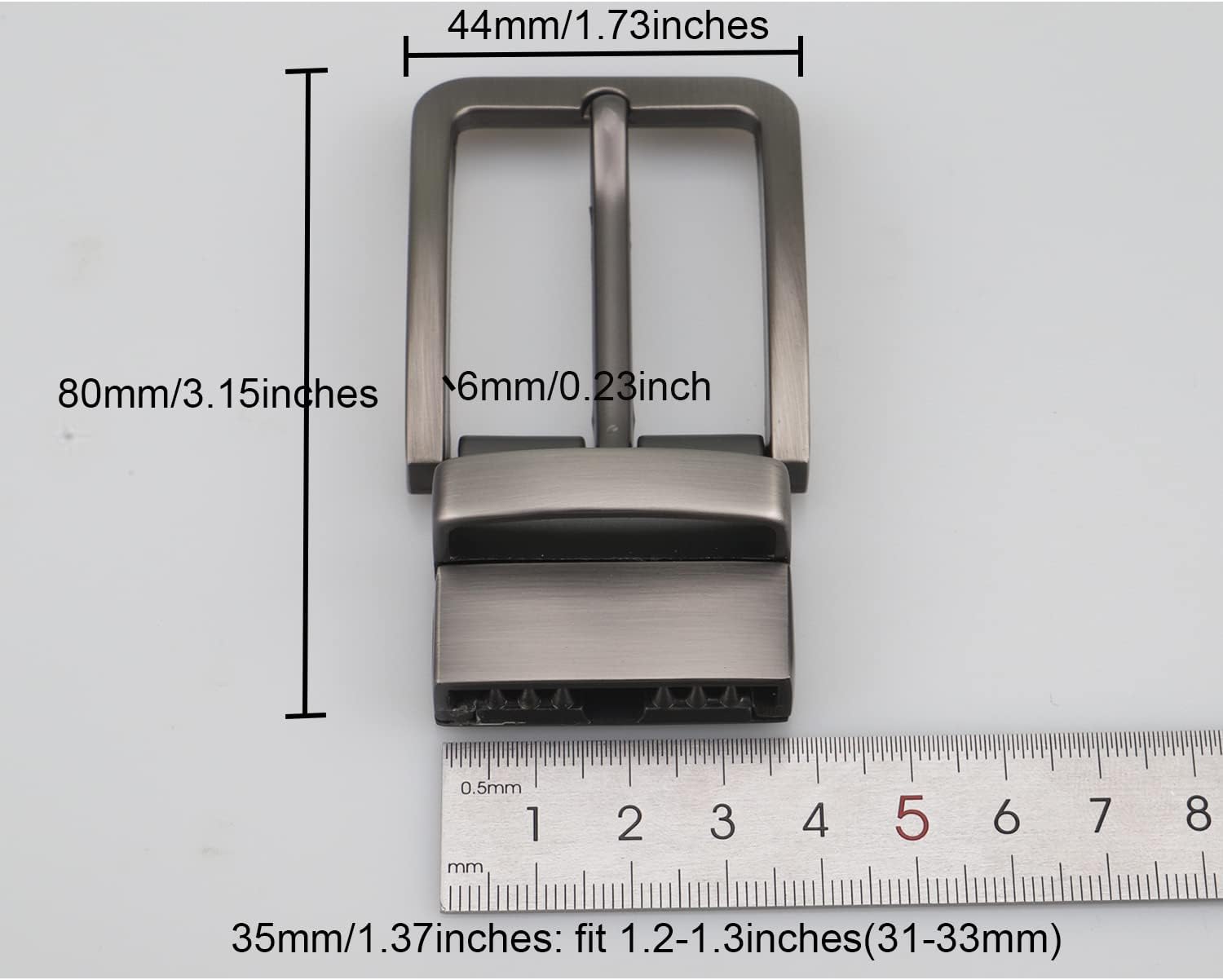 1.1 Inches to 1.5 Inches Belt Buckle 28mm to 38mm Single Prong Square Belt Buckles for Women Men