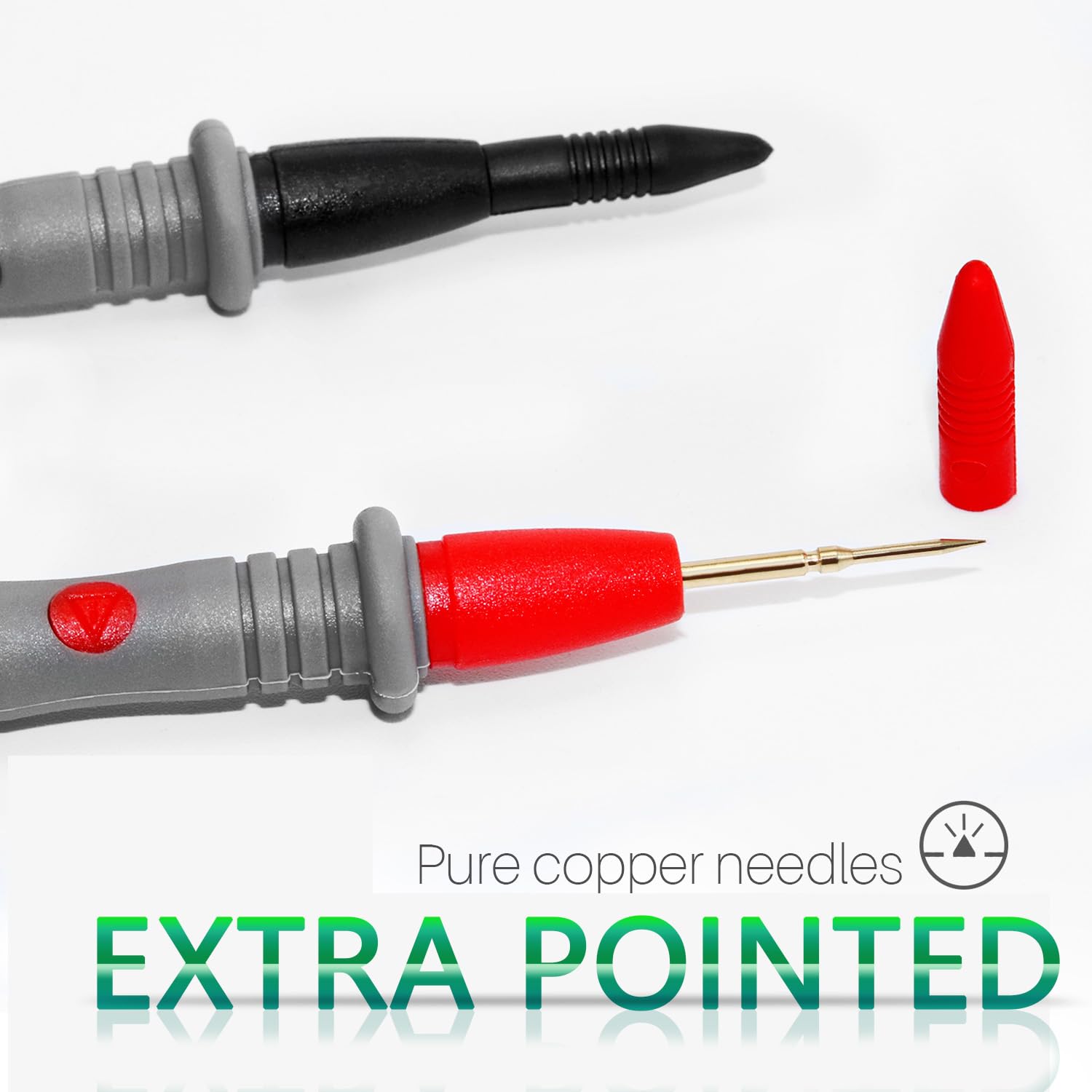 2 Pack 1000V 20A multimeter Leads, multimeter Leads & fluke Test Leads, black