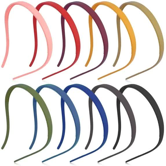 Headbands for Glasses Wearers 10Pcs, Sunglasses Headband for Women Girls, No Headache Headband Flex, Comfortable Headbands Non-slip, Square Headband, Matte Plastic Headbands No Pressure