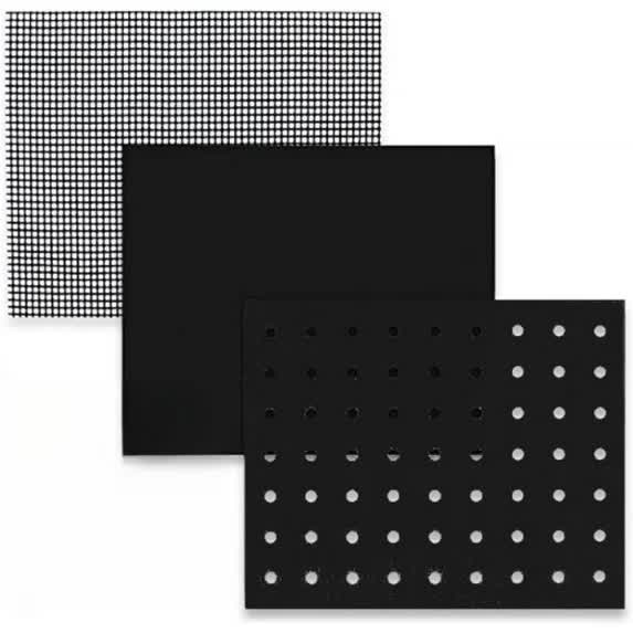 Reusable Liners for Toaster Oven Air Fryer 9 x 11 Accessories Compatible with Breville, Black & Decker, Cuisinart, Emeril Lagasse + More, Perforated Non-Stick Mats for Baking,Cooking,Oven Rack