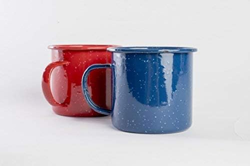 Enamel Mug - Outdoor Camping Mugs - Ideal For Early Morning Coffee Or Cold Beverages- Coffee Mug- 16 Oz (Navy) Blue Blue