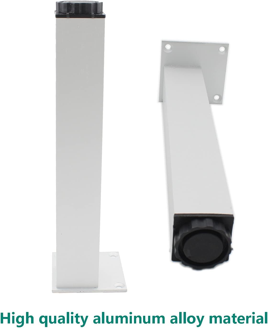 4 Pack Adjustable Furniture Legs, 300mm/12'' Silver Aluminum Alloy Support Feet Heavy Duty Replacement Legs for Sofa Bed Desk TV Cabinet Couch Coffee Table Sideboards Cupboard Dresser