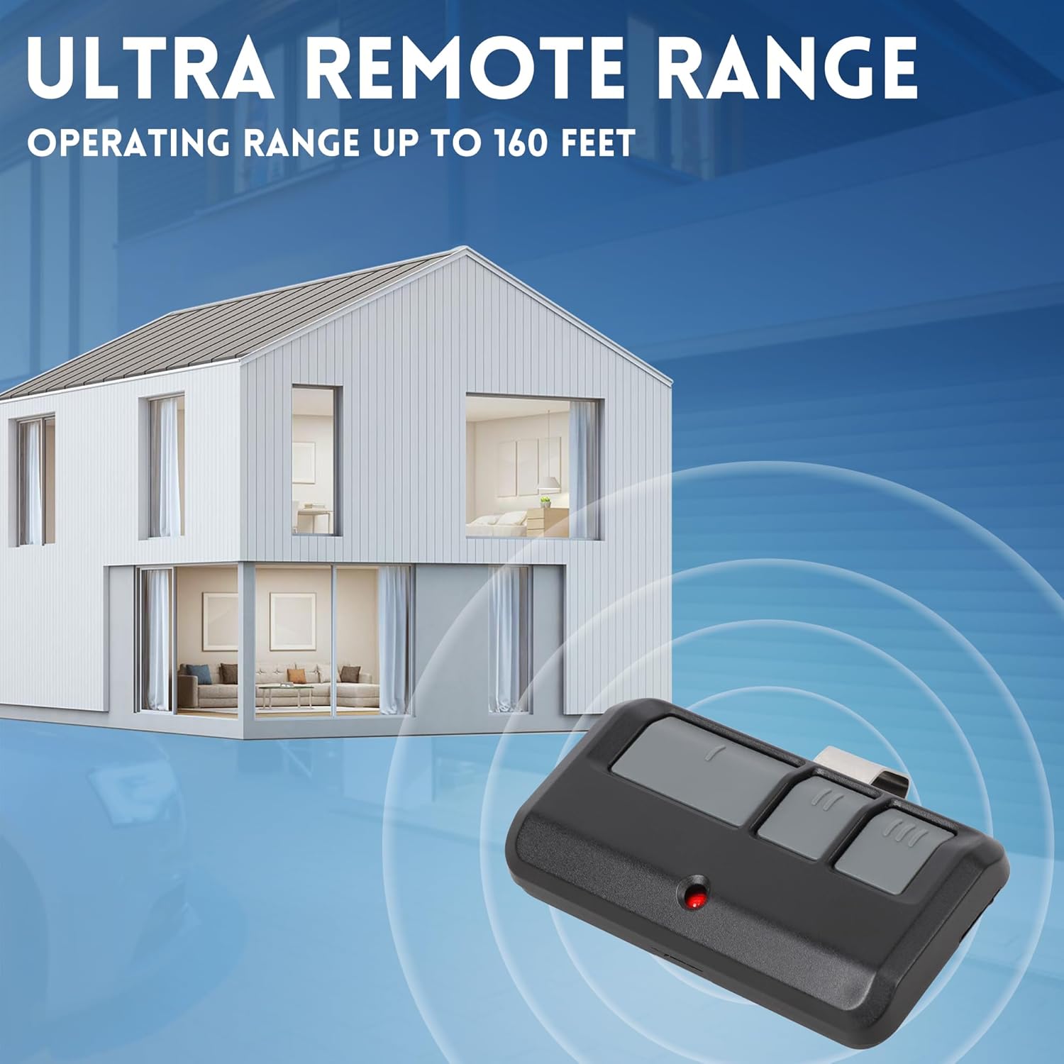 2 for Chamberlain LiftMaster Craftsman Garage Door Opener Remote 893LM 893Max 971LM Universal Black M-2 Packs Black M-2 Packs