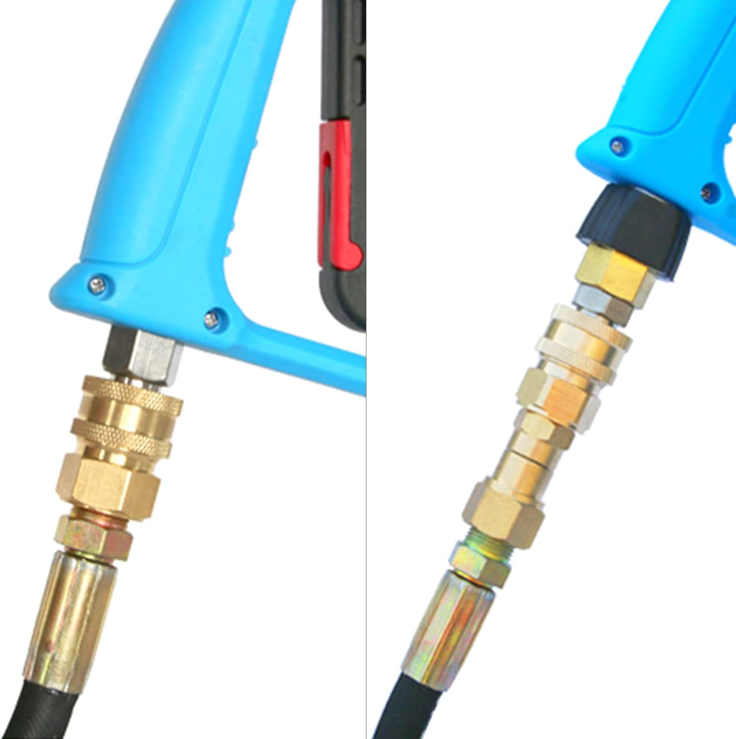 2 Pcs Pressure Washer Adapter 3/8 1/4 Inch Quick Connect Fittings Stainless Steel Pressure Washer Fittings Easy To Use Garden Hose To Pressure Washer Adapter 3/8 1/4 Quick Connect Converter