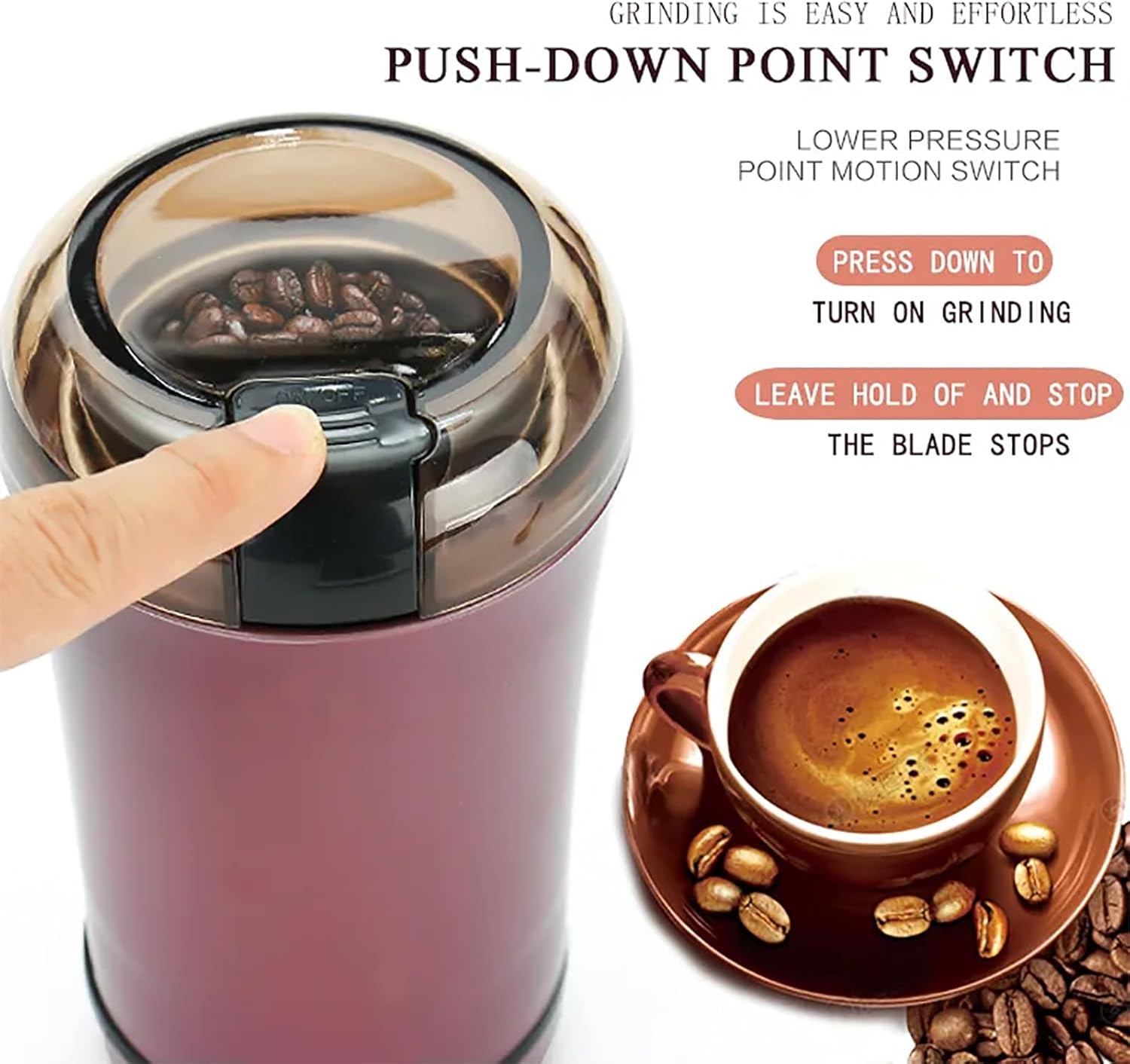 Mini Peanut Butter Machine, Portable Peanut Grinder with Transparent Protective Cover and Brush, 150W Strong Motor Power and Efficient Grinding, Silent and Practical, for Home and Kitchen