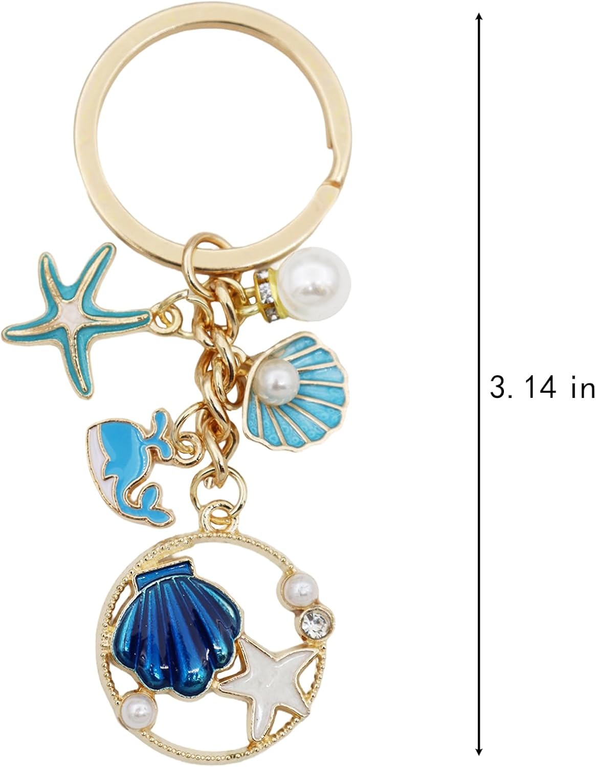 Ocean Keychain Adorable Sea Animal Charms Perfect for Beach Lovers, Travel Enthusiast Ideal for Backpacks