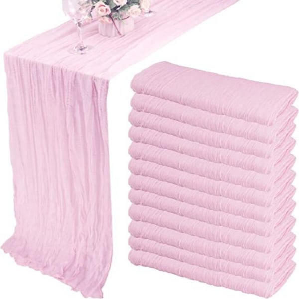 Light Green Cheesecloth Table Runner Loose-woven Runner