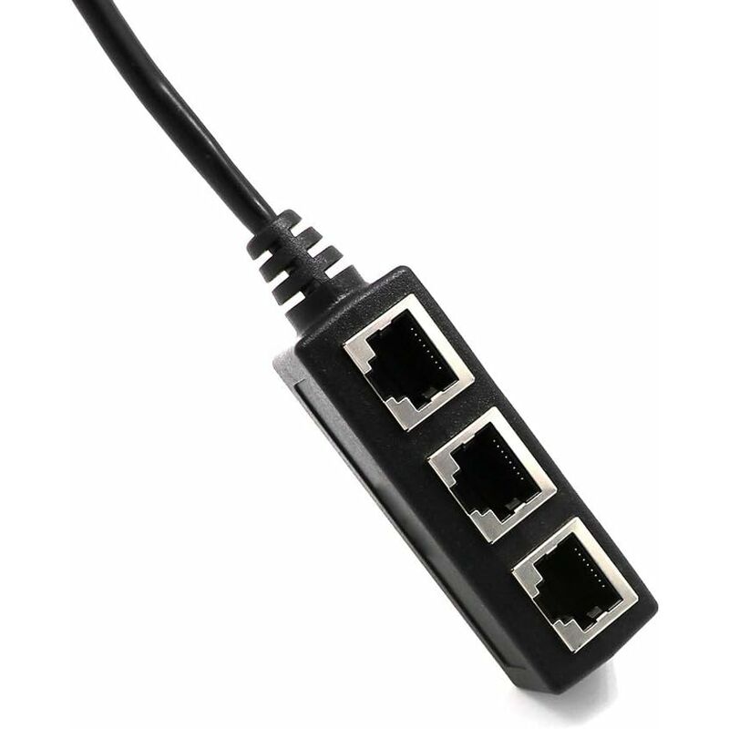 RJ45 Ethernet Splitter 1 to 3 Port Network Cable Adapter
