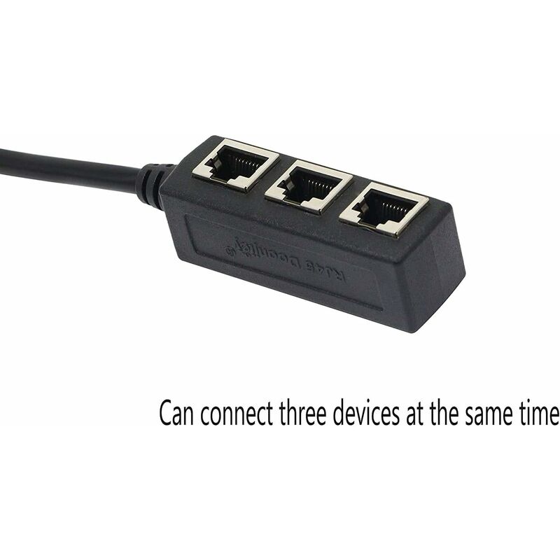 RJ45 Ethernet Splitter 1 to 3 Port Network Cable Adapter