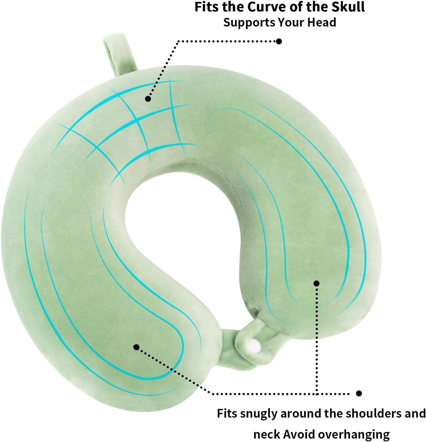 Travel Pillow Neck Pillow Memory Foam Travel Pillows Head Support Pillow for Airplane Train Car Office Travel Essential Flight Pillows for a Long Time Gray Gr Green One Size