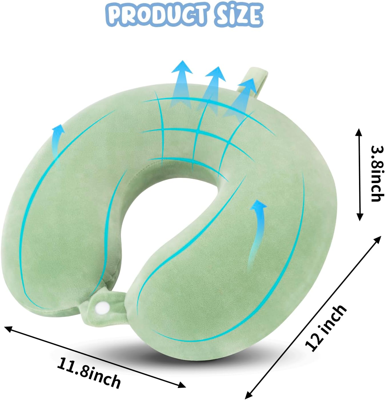 Travel Pillow Neck Pillow Memory Foam Travel Pillows Head Support Pillow for Airplane Train Car Office Travel Essential Flight Pillows for a Long Time Gray Gr Green One Size