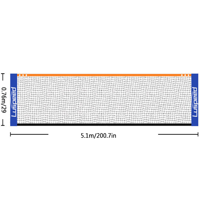 Portable Foldable Standard Professional Badminton Net Indoor Outdoor White 5.1m