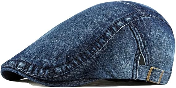 2-Pack Men's Denim Cotton Newsboy Cap Ivy Gatsby Driving Hunting Cabbie Hats