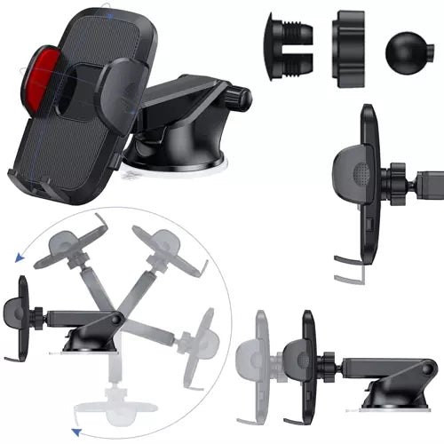 Car Phone Holder with Suction Cup Mount for Mobile Devices