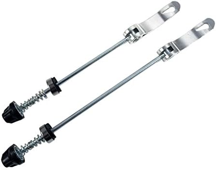 MTB Quick Release Skewer 145mm/180mm Front Rear Wheel Hub Axle QR Clamp Bolt Lever Pair Silver Compatible with Mountain and Road Bike