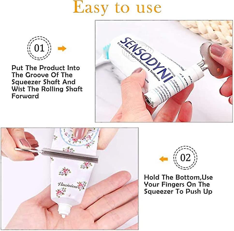 6 pcs metal toothpaste tube clips, stainless steel toothpaste tube clip, tube clip for all tubes