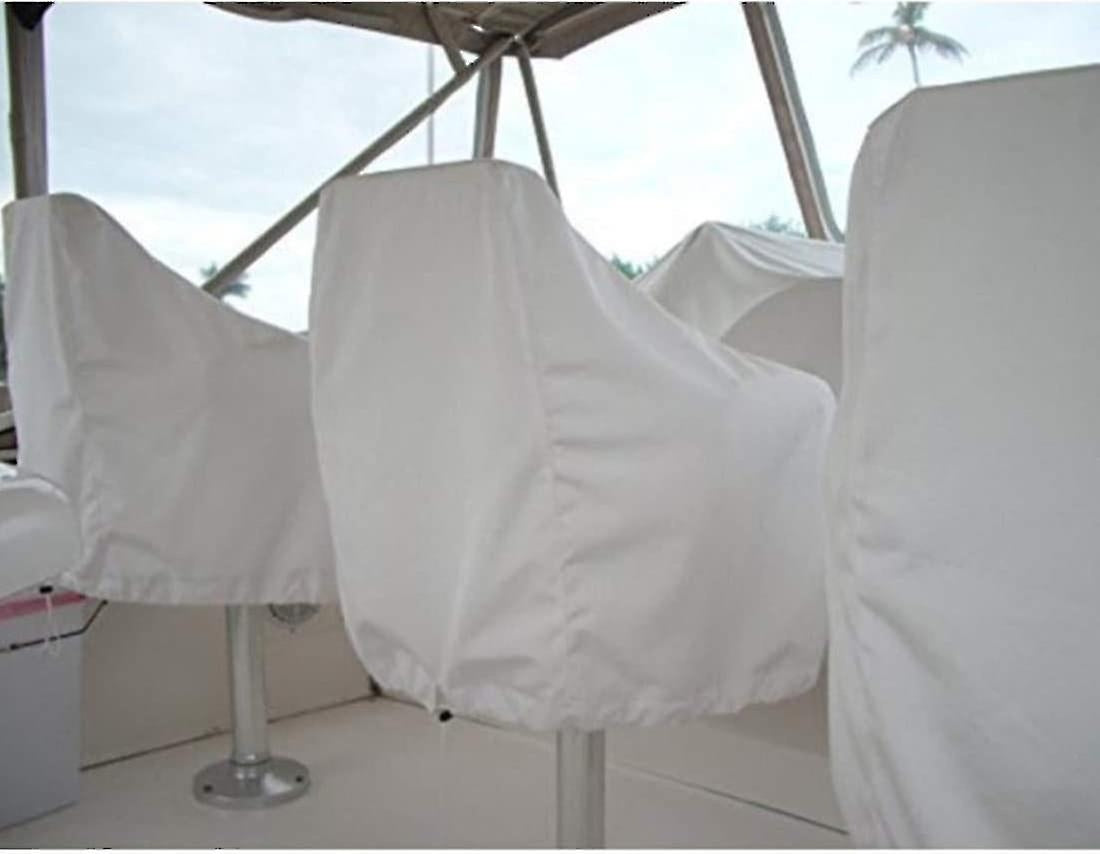 Outdoor Waterproof Chair Covers 2-Pack for Pontoon Boat Bench Protector Oxford Fabric Compatible with Pedestal Captain Chair