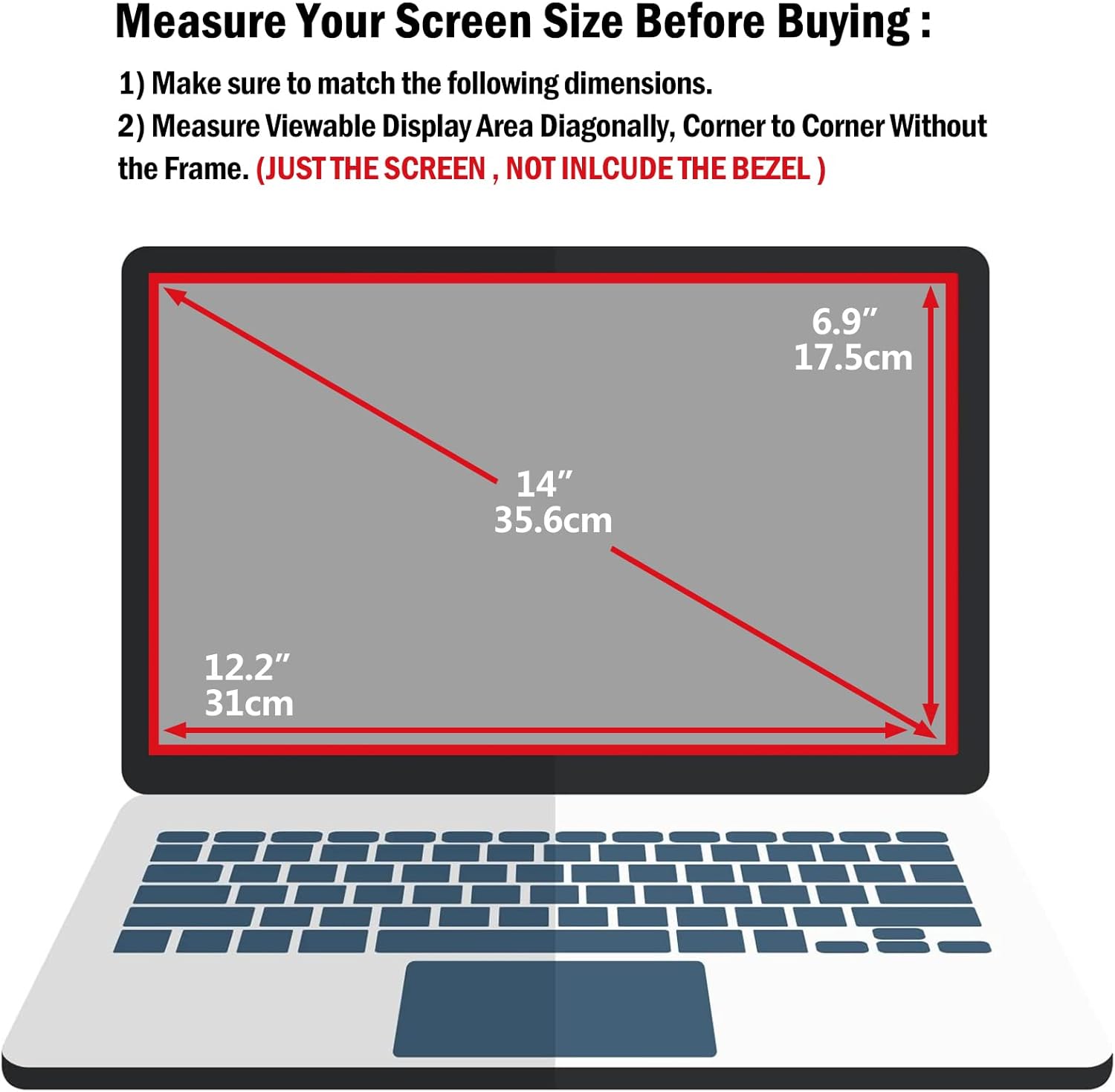 14 Inch Anti-Glare Scratch-Resistant Laptop Screen Protector 2-Pack HP Dell Asus Acer Sony Samsung Lenovo Compatible with Toshiba 16:9 Screen