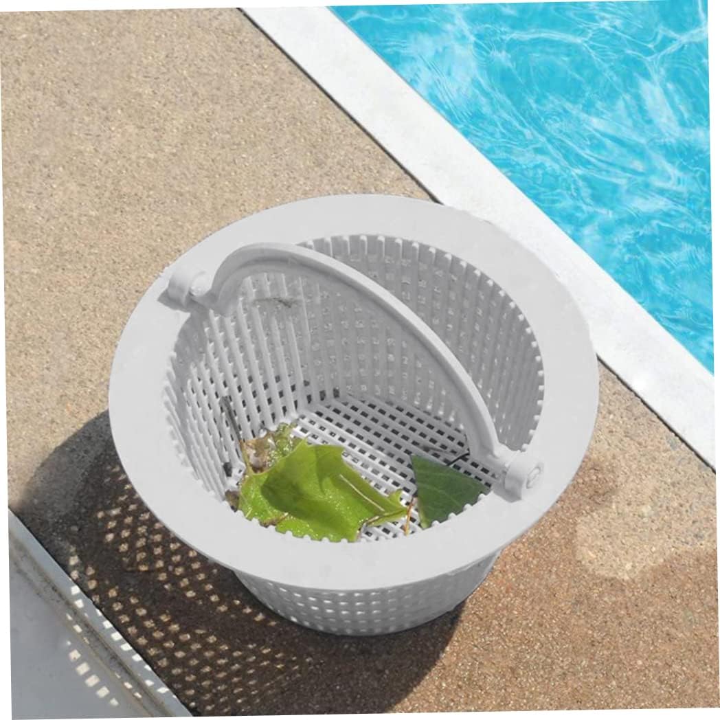 Pool Filter Basket, 15.8 x 7.6 cm pool hole basket with handle safe plastic replacement pool filter basket pool strainer basket for swimming pool With handle