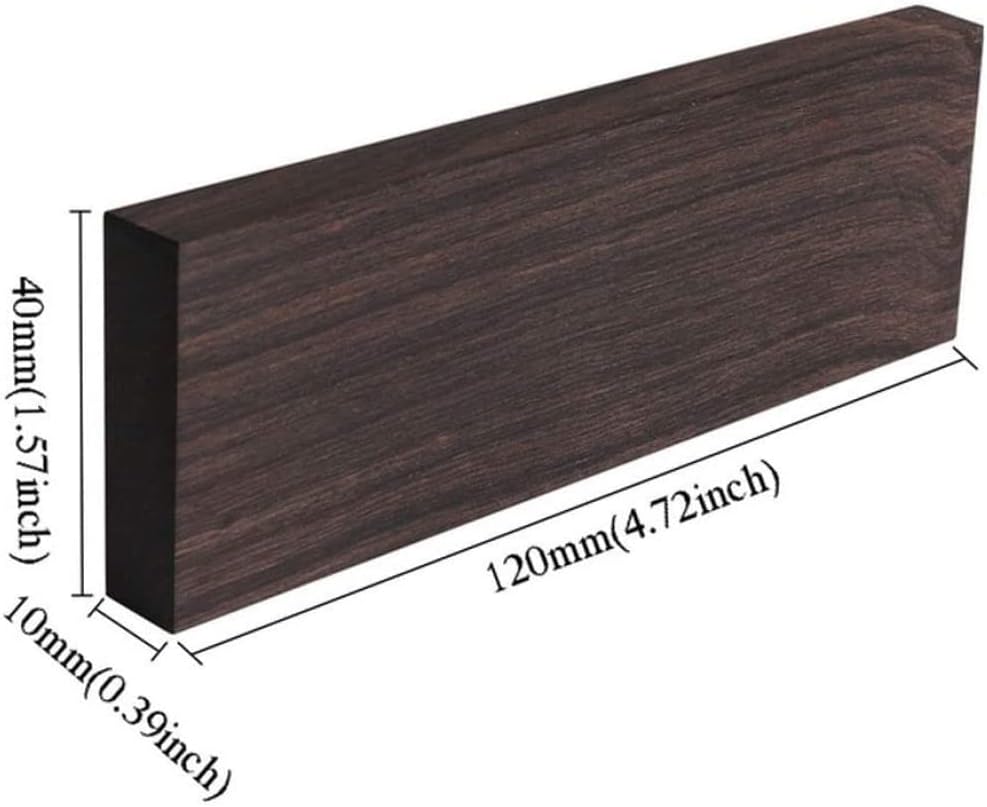 Ebony Wood Blanks 2 pcs High Gloss Fade-Resistant for DIY Musical Instrument Making
