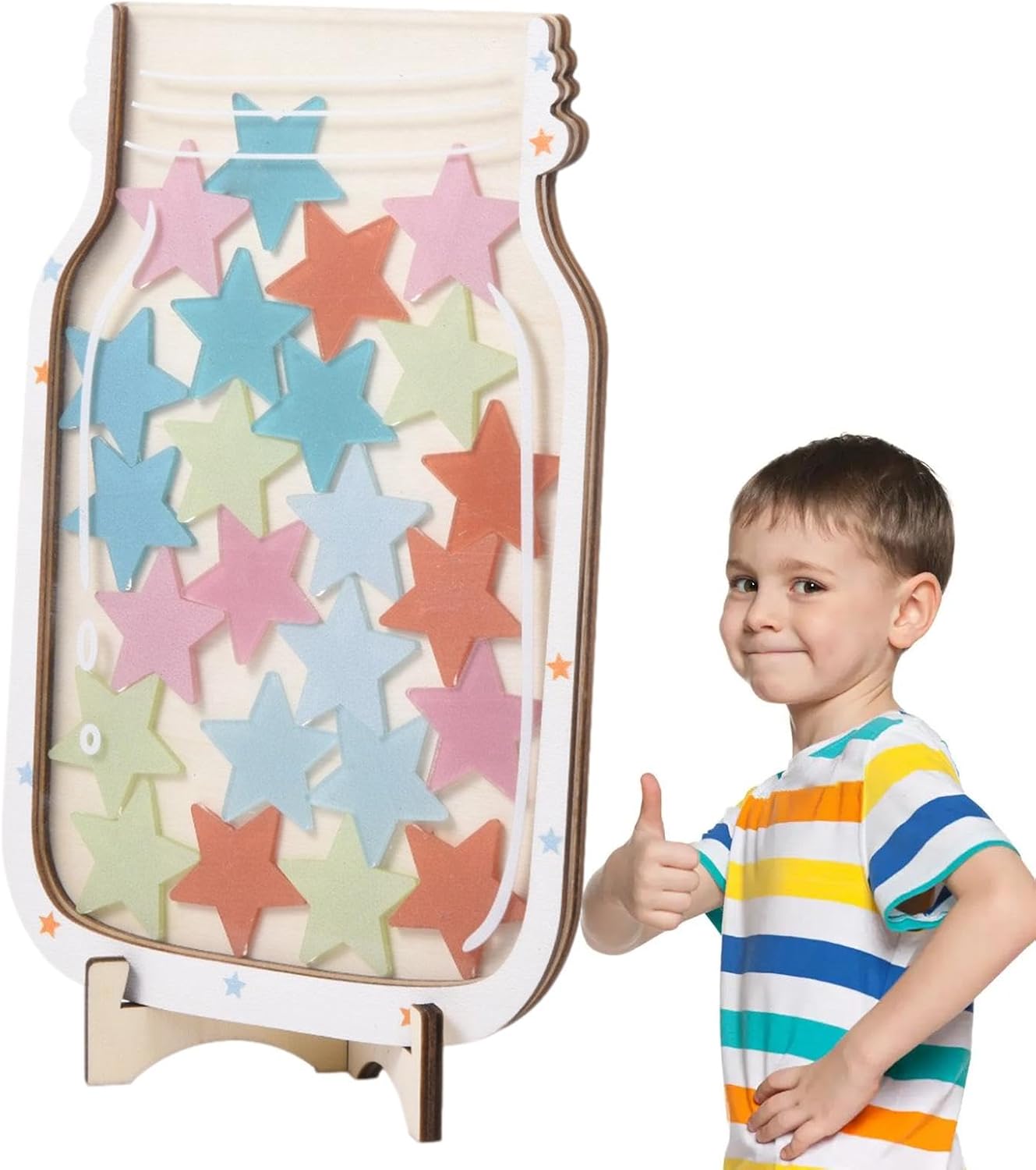Star Reward Jar and Dinosaur Reward Board with Positive Behavior Chart for Classroom Management
