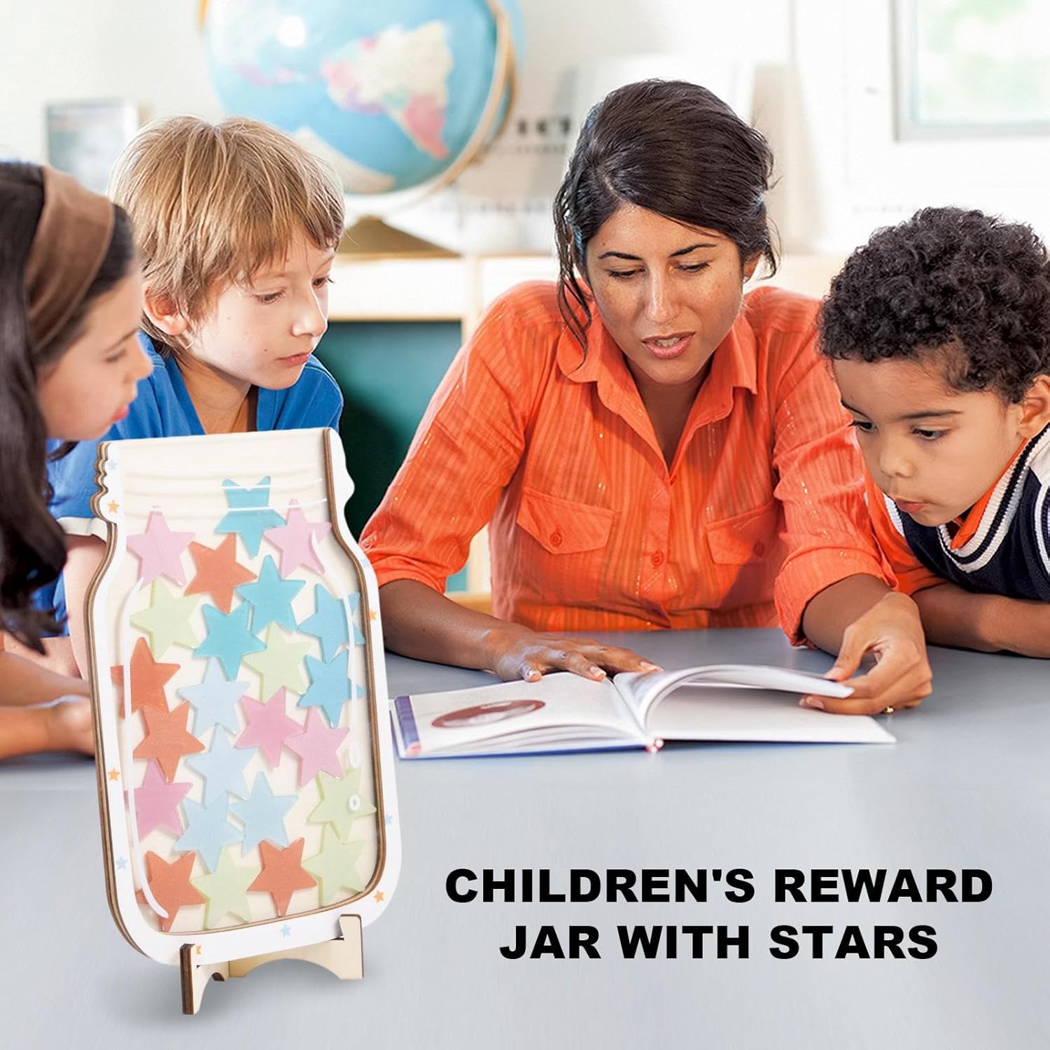 Star Reward Jar and Dinosaur Reward Board with Positive Behavior Chart for Classroom Management