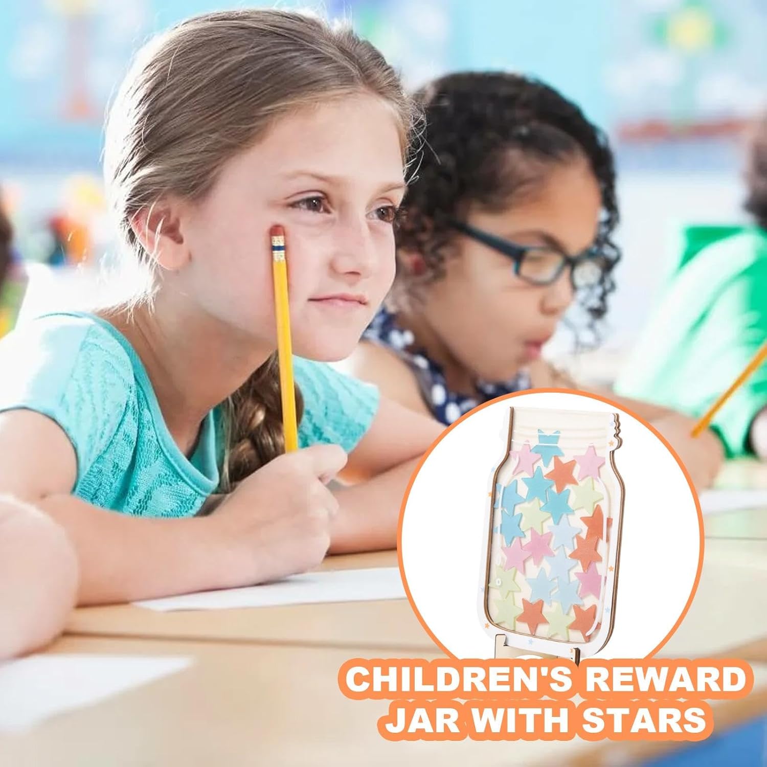 Star Reward Jar and Dinosaur Reward Board with Positive Behavior Chart for Classroom Management