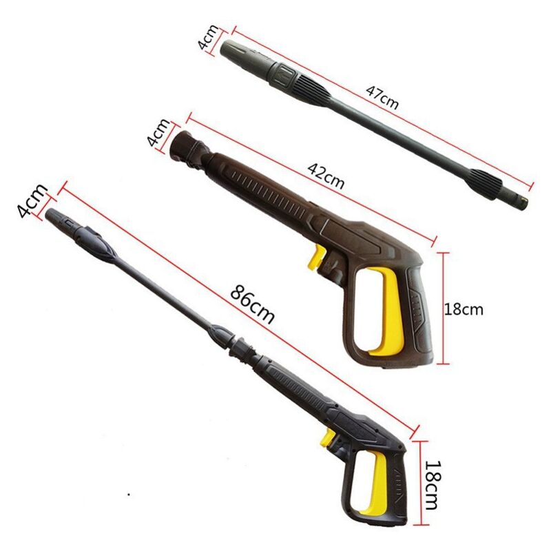 High Pressure Washer Gun Compatible with Karcher K Series, Including Car Wash Gun, Handle, Long Foam Gun and Bottle Cleaning Set
