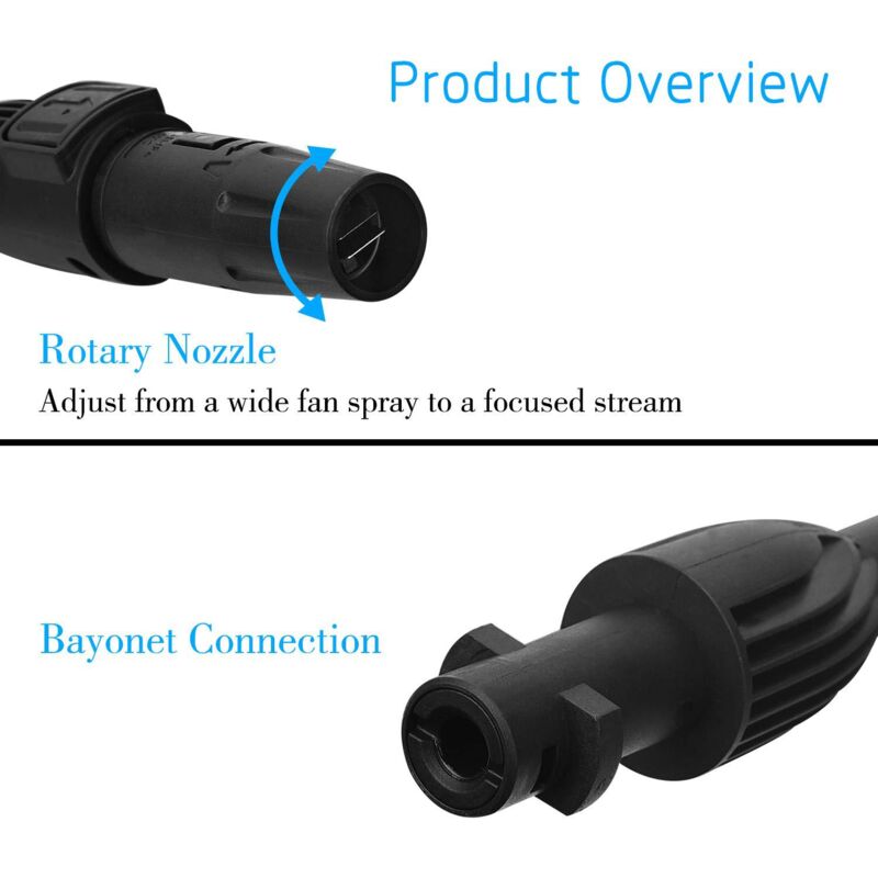 High Pressure Washer Gun Compatible with Karcher K Series, Including Car Wash Gun, Handle, Long Foam Gun and Bottle Cleaning Set