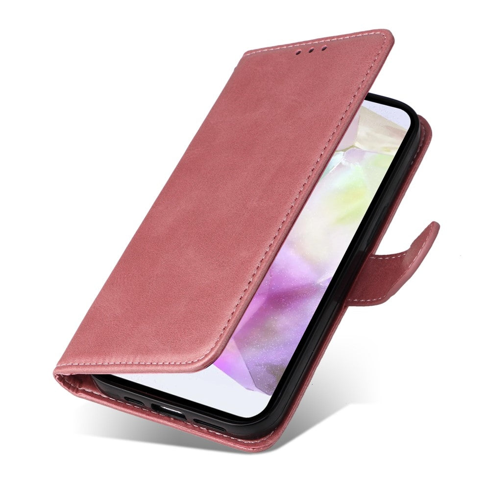Samsung A56 5G Compatible PU Leather Wallet Case Pink