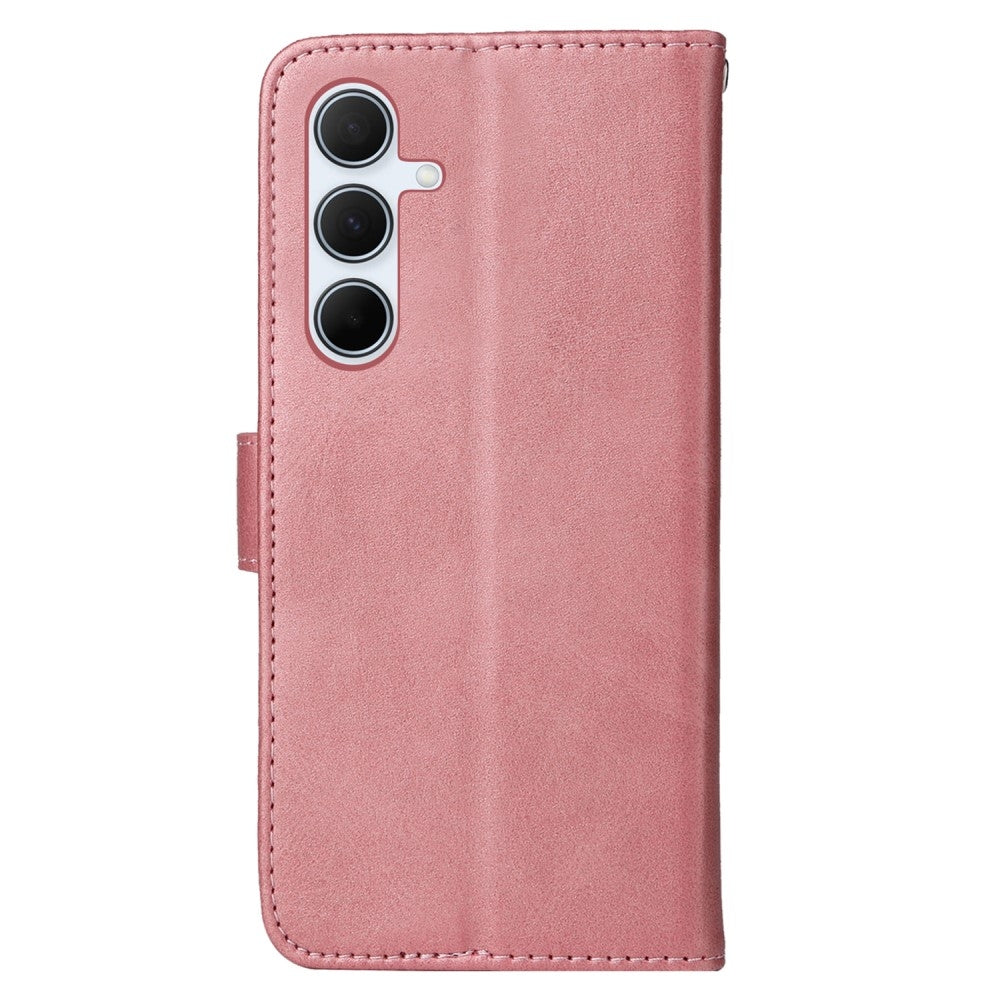 Samsung A56 5G Compatible PU Leather Wallet Case Pink